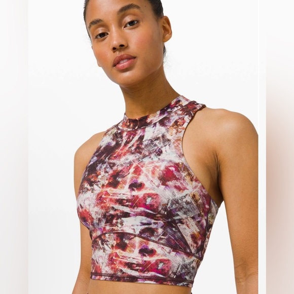 Lululemon Everlux and Mesh Cropped Tank Size 8 - Picture 2 of 7